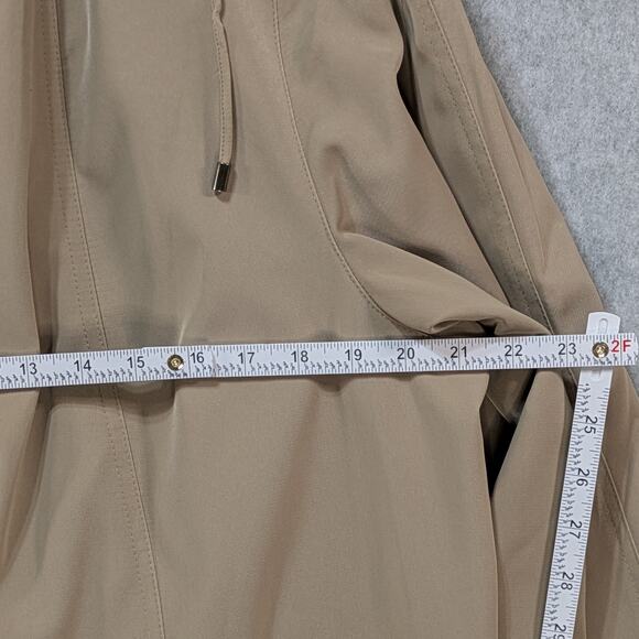East 5th Women’s Trench Coat 2X Beige Hooded Lined Jacket Rain Windbreaker - Picture 6 of 16